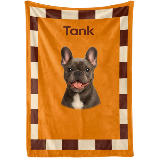Custom Pet Plaid Blanket