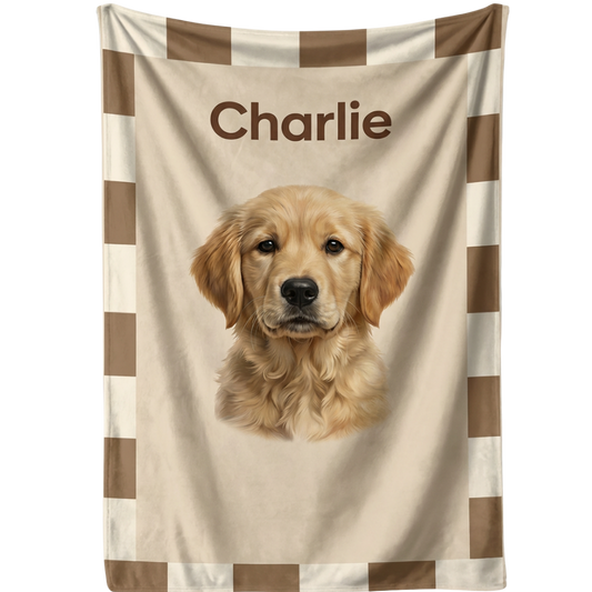 Custom Pet Plaid Blanket