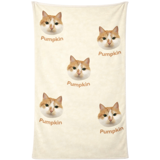 Custom Pet Face Pattern Blanket